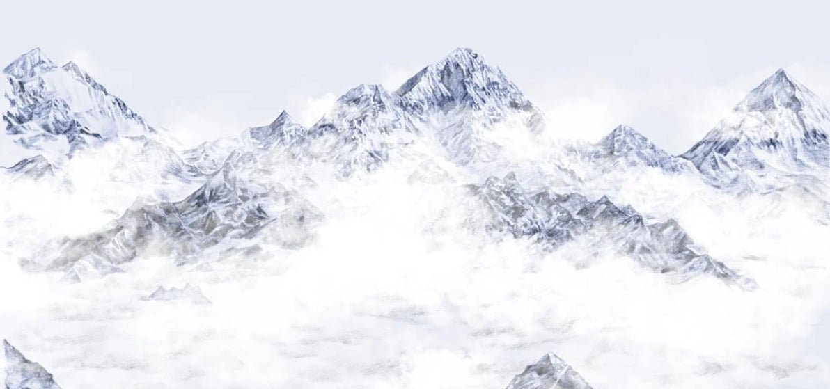 Papier peint Mont Everest bleu, XXL, tendance