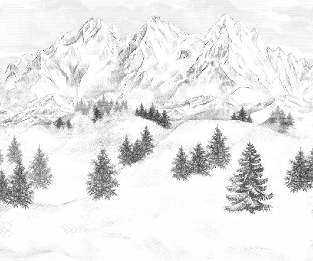 Tapete Berggipfel von Chamonix