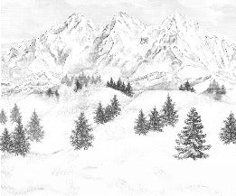 Tapete Berggipfel von Chamonix