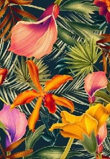 Panorama-Tapete Orange Tropical