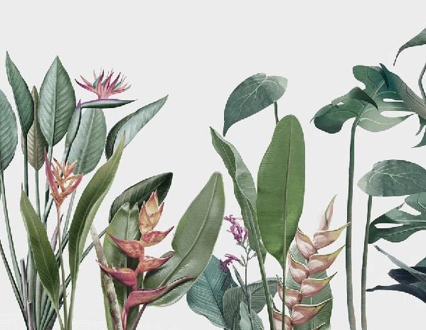 Papier peint panoramique Végétal tropical, XXL, tendance