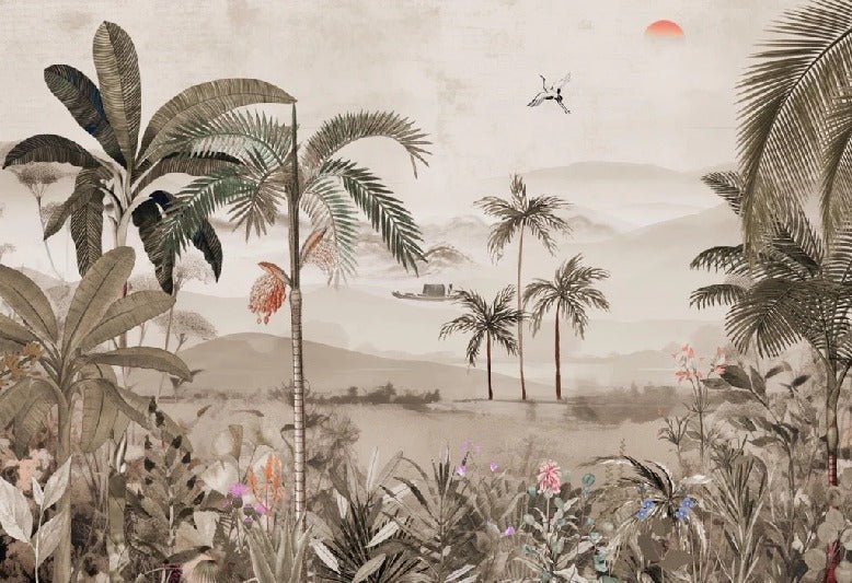 Papier peint l'art de la jungle peint, XXL, tendance