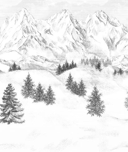 Tapete Berggipfel von Chamonix