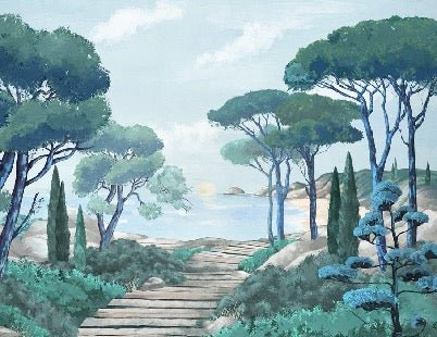 Tapete Spaziergang in den Calanques