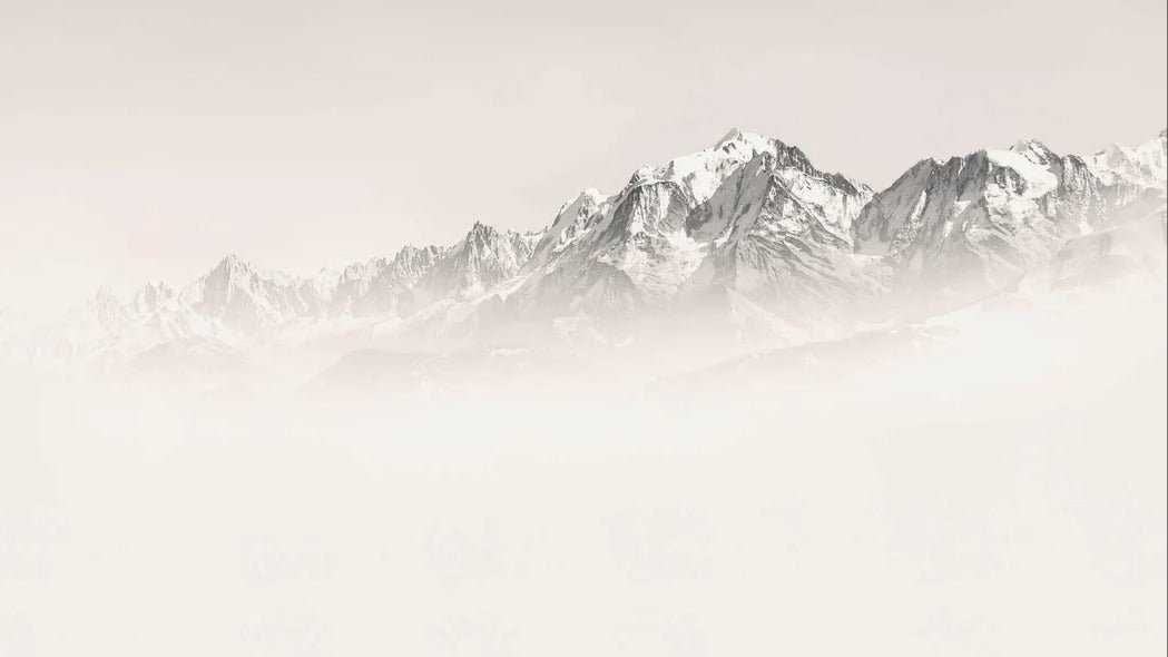 Tapete Mont Blanc im Sepia-Nebel