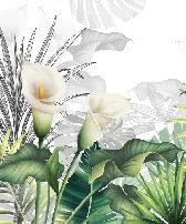 Papier peint wc nature lys blanche, XXL, tendance