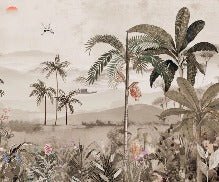 Papier peint l'art de la jungle peint, XXL, tendance