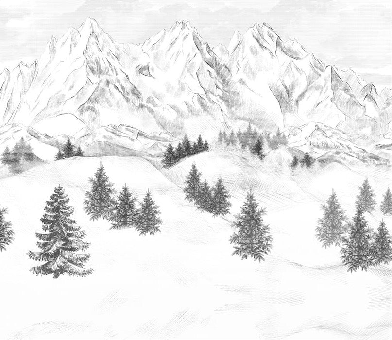 Tapete Berggipfel von Chamonix