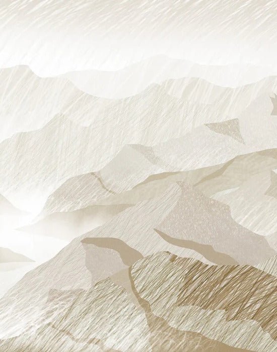 Tapete Illustration Berge Sepia