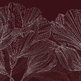 Papier peint restaurant valse des fleurs bordeaux, XXL, tendance