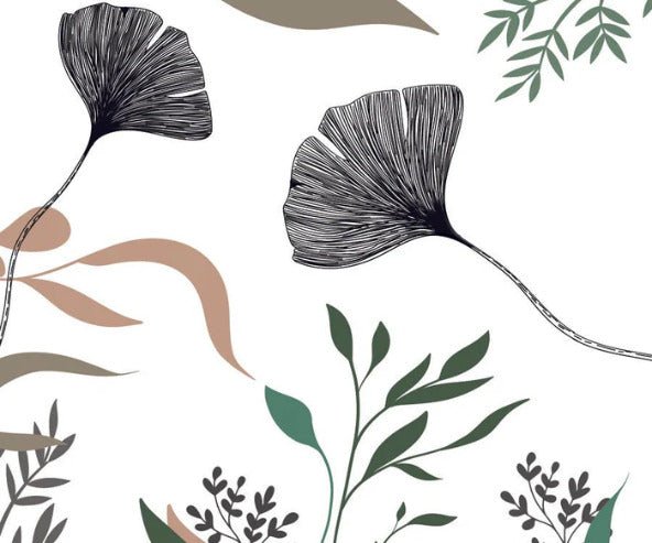 Papier peint ginkgo artiste floral, XXL, tendance