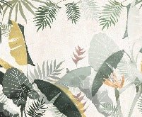 Papier peint sur mesure végétal vert jaune, XXL, tendance