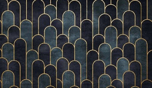 Papier peint dark blue chic, XXL, tendance