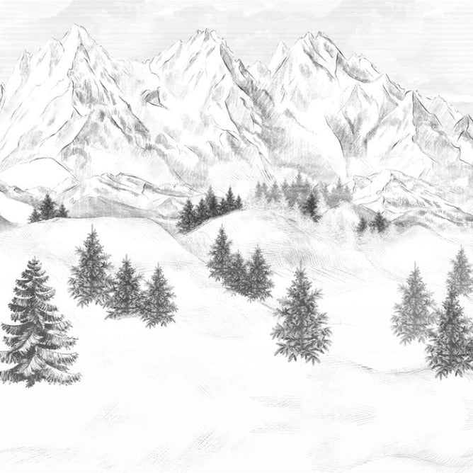 Tapete Berggipfel von Chamonix