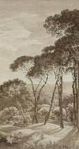 Panorama-Tapete Italienische Landschaft Amber