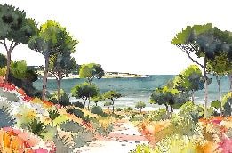 Panorama-Tapete Sommerluft
