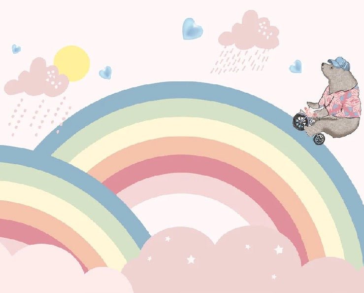 Papier peint Français enfant arc en ciel, XXL, tendance