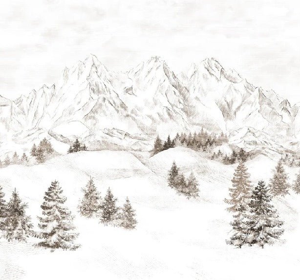 Tapete Bergmassiv der Alpen