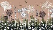 Panorama-Tapete floral addict