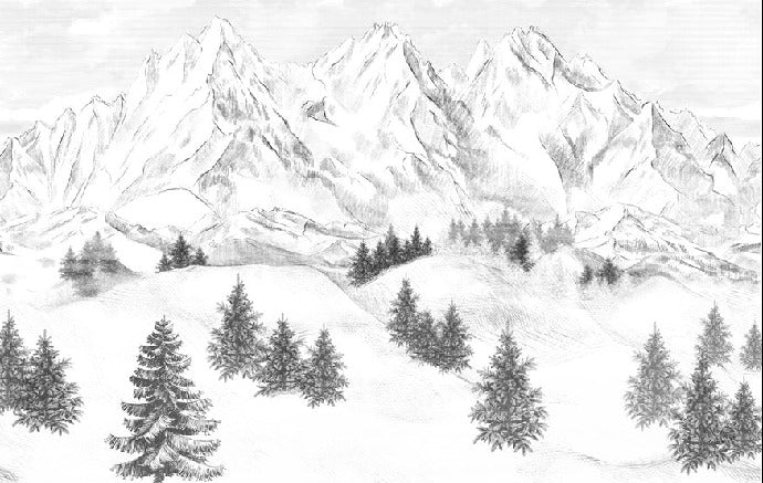 Tapete Berggipfel von Chamonix