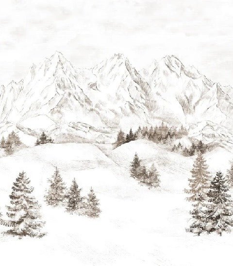 Tapete Bergmassiv der Alpen