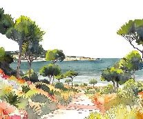 Panorama-Tapete Sommerluft