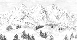 Tapete Berggipfel von Chamonix