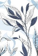 Tapete Blume Grafik blau