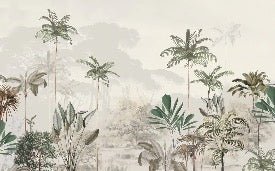 Papier peint panoramique jungle eden vert, XXL, tendance