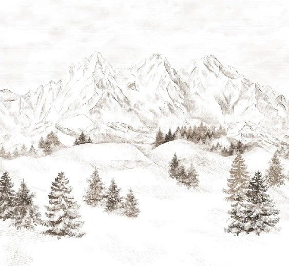 Tapete Bergmassiv der Alpen