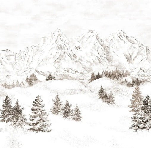 Tapete Bergmassiv der Alpen