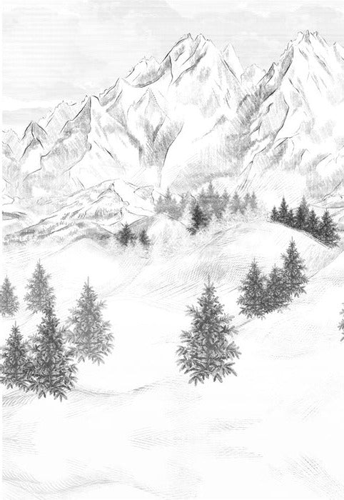 Tapete Berggipfel von Chamonix