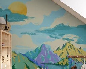 Kindertapete Bunte Berge
