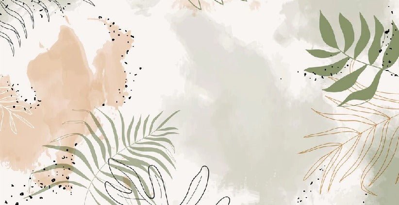 Papier peint panoramique aquarelle végétale, XXL, tendance