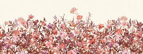 Tapete Blumen mit dem Pinsel