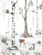 Papier peint animaux printemps forêt, XXL, tendance