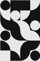 Moderne Tapete shape schwarz und weiß