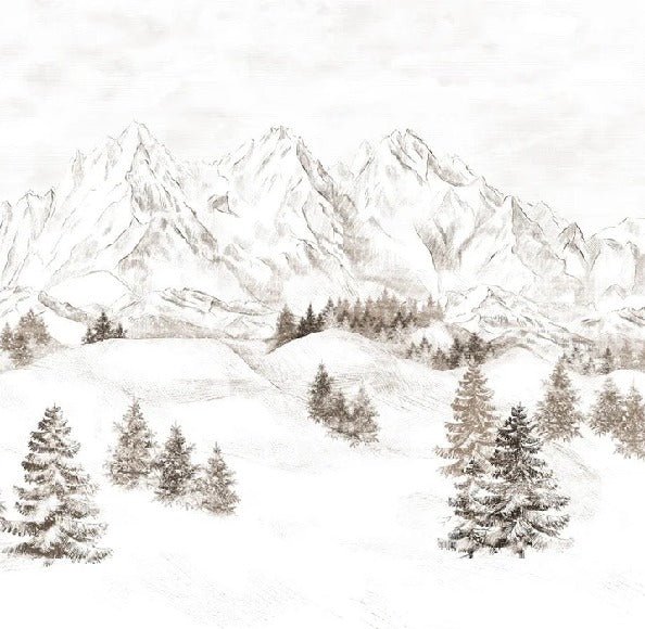 Papier peint montagne massif des Alpes, XXL, tendance