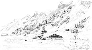 Tapete Clusaz ski fond montagne Confins