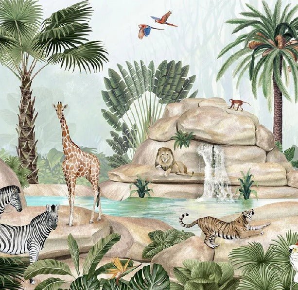 Kindertapete Tierische Oase