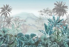 Trendtapete Tropical Blue