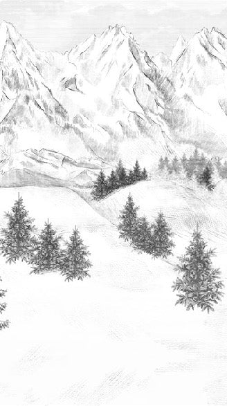 Tapete Berggipfel von Chamonix