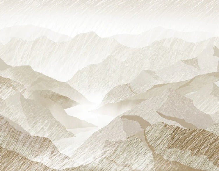 Tapete Illustration Berge Sepia