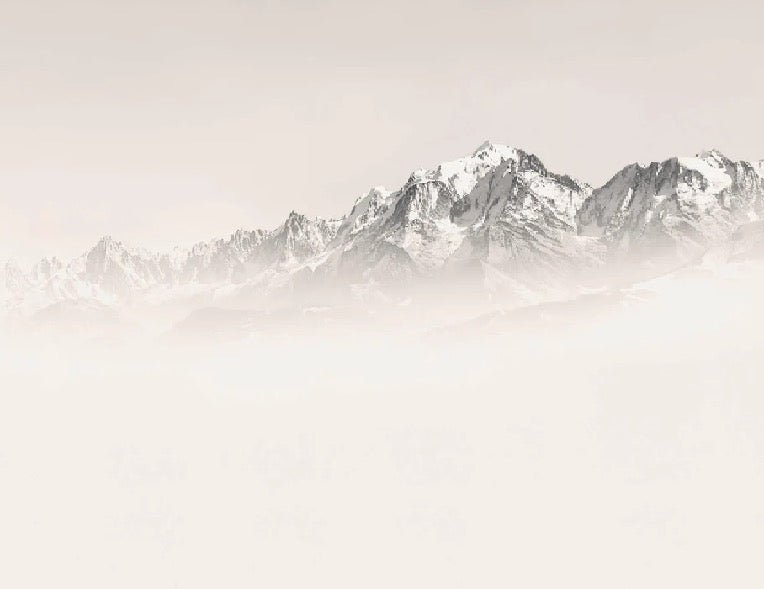 Tapete Mont Blanc im Sepia-Nebel