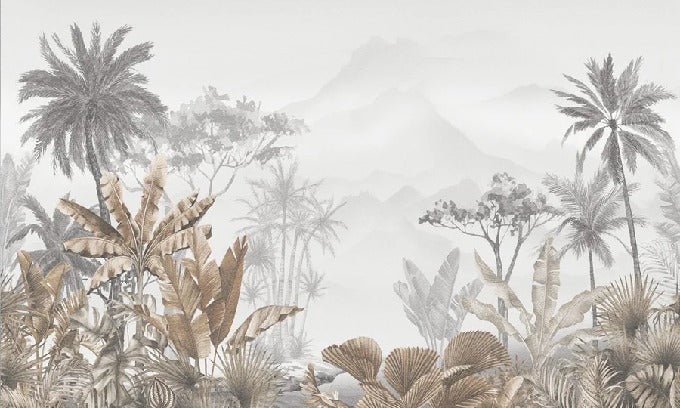 Papier peint tendance tropical sepia, XXL, tendance