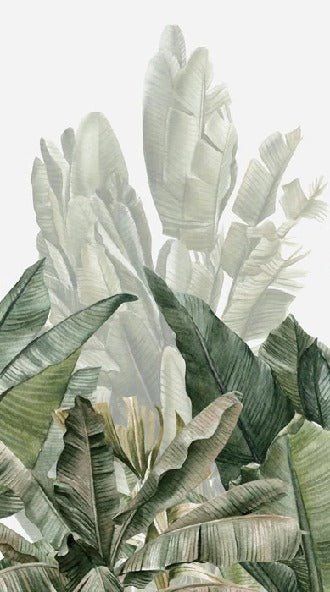 Papier peint panoramique bananier vert, XXL, tendance