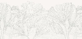 Papier peint panoramique gris et blanc valse des fleurs, XXL, tendance