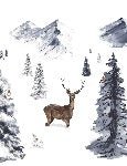 Kindertapete Tiere im Schnee