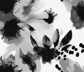 Tapete Hypnotische Blume schwarz und weiß