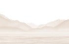 Tapete Annecy und sein friedlicher See Beige